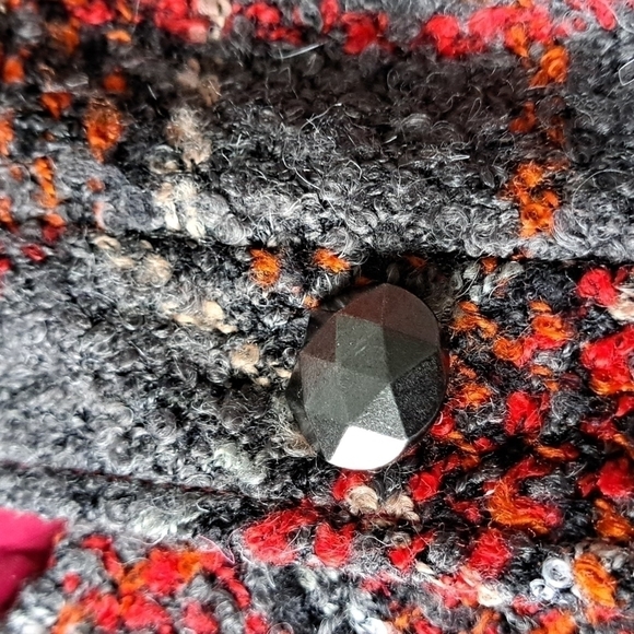 PECK & PECK Tweed boucle blazer wool blend plaid earth tones minimalist retro 14 - Picture 6 of 9